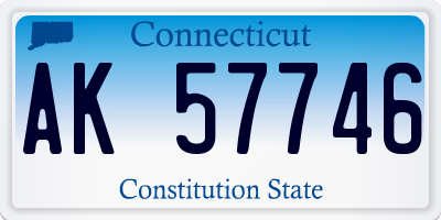CT license plate AK57746