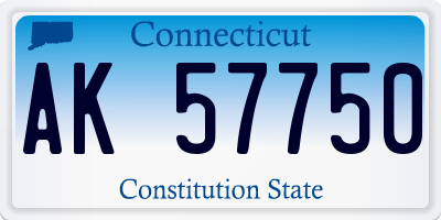 CT license plate AK57750