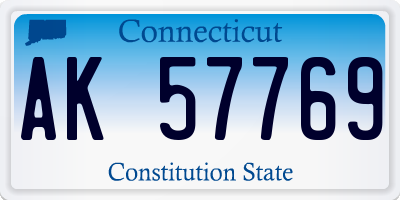 CT license plate AK57769