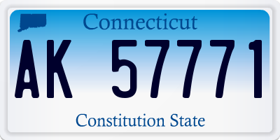 CT license plate AK57771