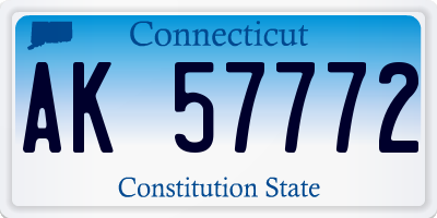CT license plate AK57772