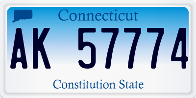 CT license plate AK57774
