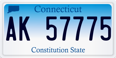 CT license plate AK57775