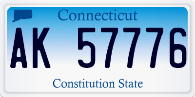 CT license plate AK57776