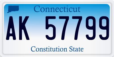 CT license plate AK57799