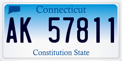 CT license plate AK57811