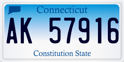 CT license plate AK57916