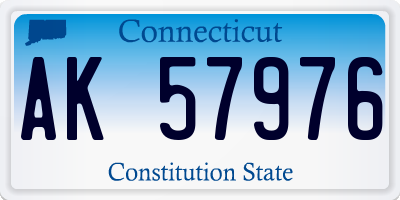 CT license plate AK57976