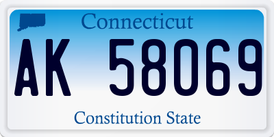 CT license plate AK58069