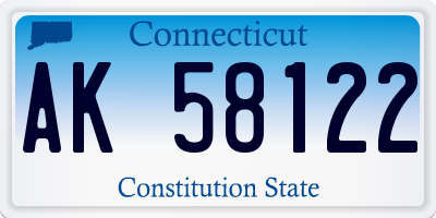 CT license plate AK58122