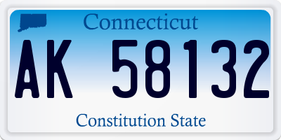 CT license plate AK58132