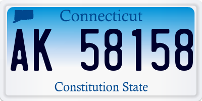 CT license plate AK58158