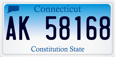 CT license plate AK58168