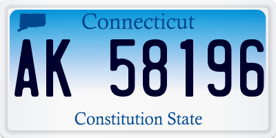 CT license plate AK58196