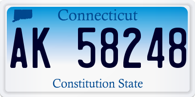 CT license plate AK58248