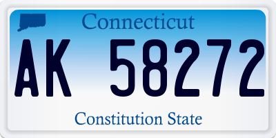 CT license plate AK58272
