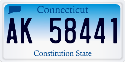 CT license plate AK58441