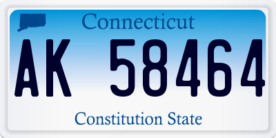 CT license plate AK58464