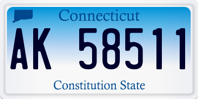 CT license plate AK58511