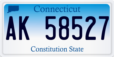 CT license plate AK58527