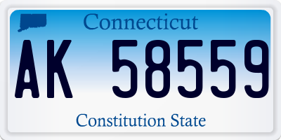 CT license plate AK58559