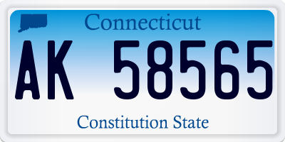 CT license plate AK58565
