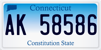 CT license plate AK58586