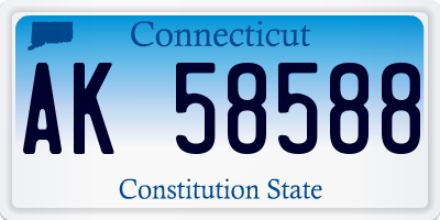 CT license plate AK58588