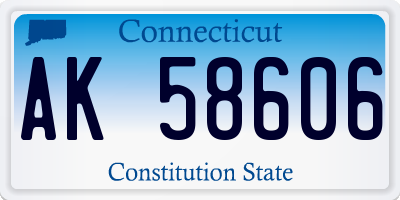 CT license plate AK58606