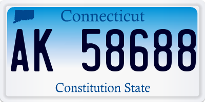 CT license plate AK58688