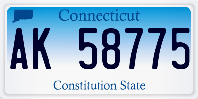 CT license plate AK58775