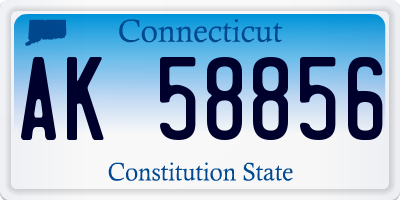 CT license plate AK58856