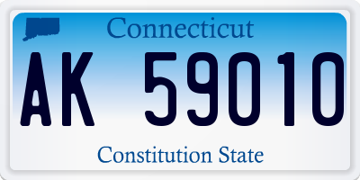 CT license plate AK59010