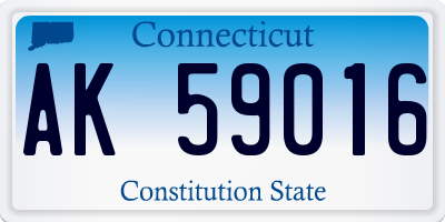 CT license plate AK59016