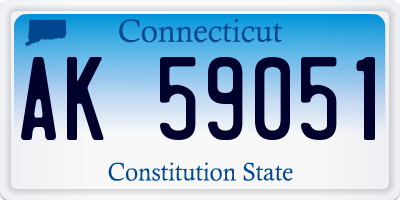 CT license plate AK59051