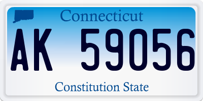 CT license plate AK59056