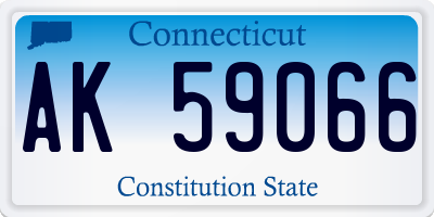 CT license plate AK59066