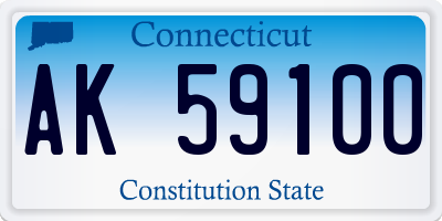 CT license plate AK59100