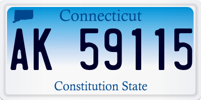 CT license plate AK59115