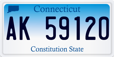 CT license plate AK59120