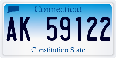 CT license plate AK59122
