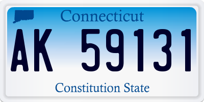 CT license plate AK59131