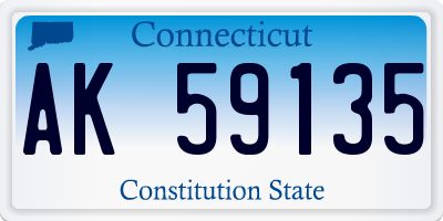 CT license plate AK59135