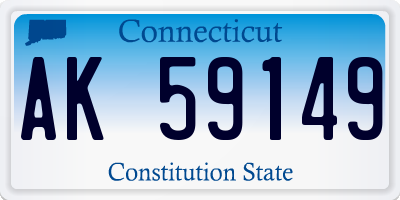 CT license plate AK59149