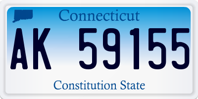 CT license plate AK59155