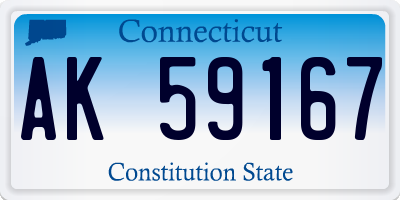 CT license plate AK59167