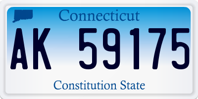 CT license plate AK59175