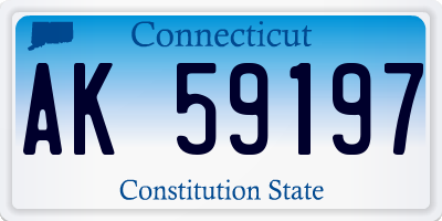 CT license plate AK59197