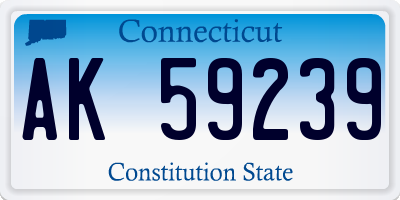 CT license plate AK59239