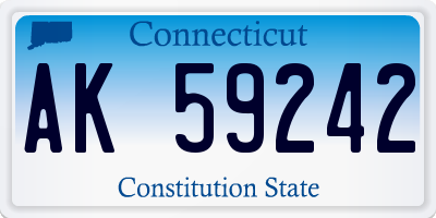 CT license plate AK59242